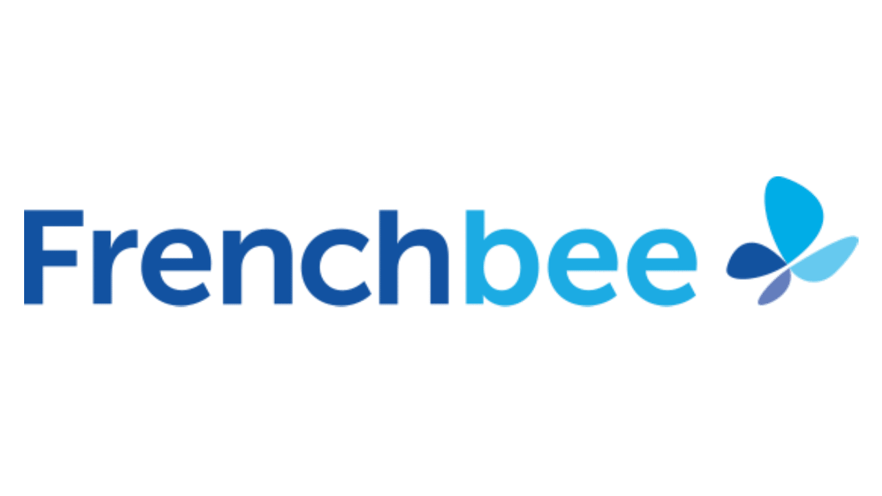 logo compagnie aérienne FrenchBee bleu foncé et bleu ciel