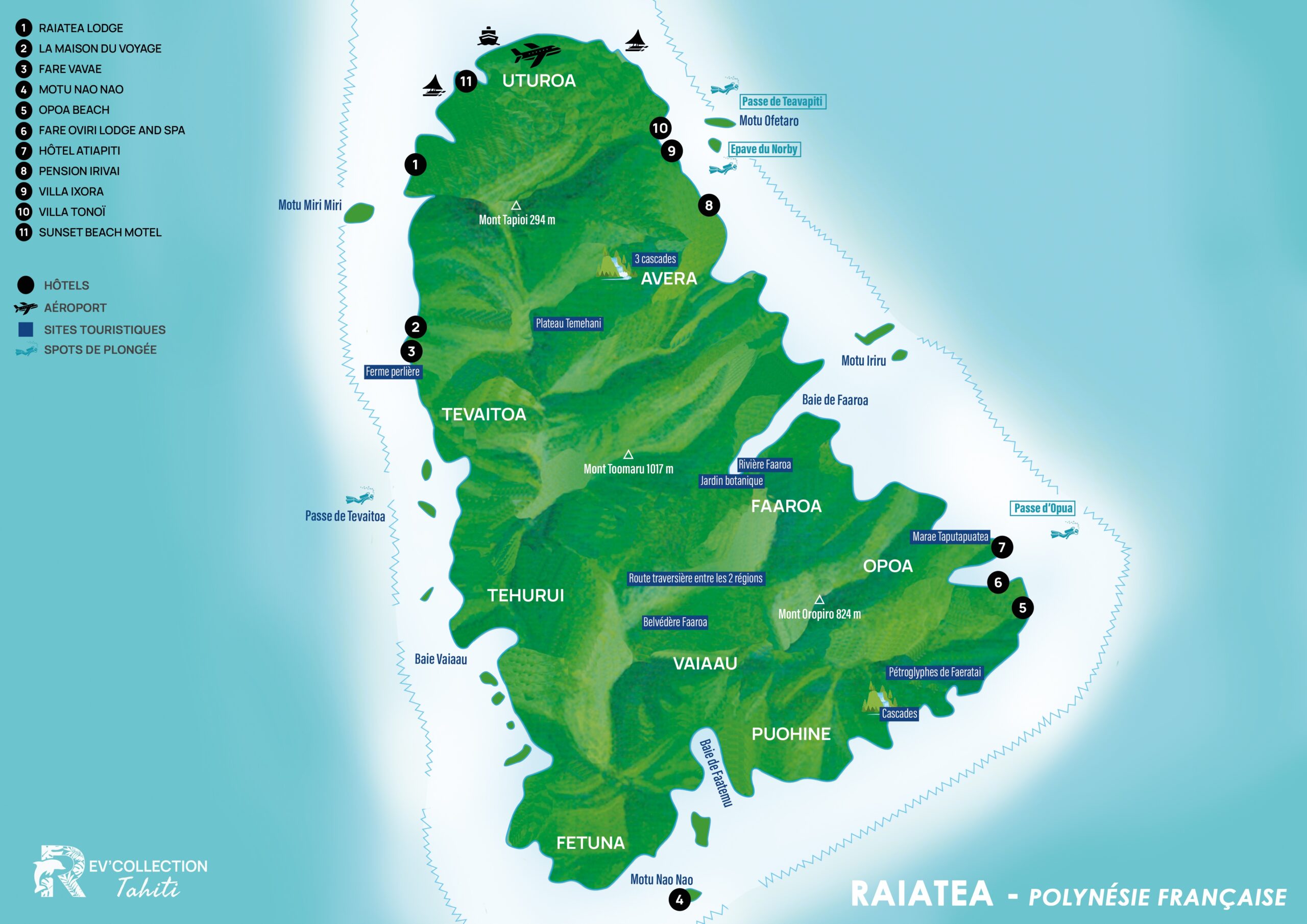 Carte illustrée de Raiatea